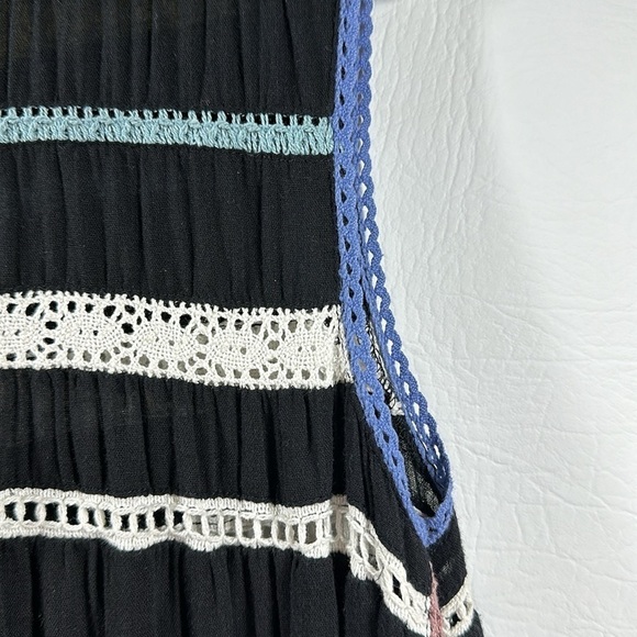 Anthropologie Carolina K Esmeralda Crochet Black Mini Dress, XSP - Picture 5 of 10